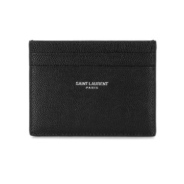 SAINT LAURENT Kartenetui mit Silberlogo Schwarz 375946 BTY0N 1000 46529725