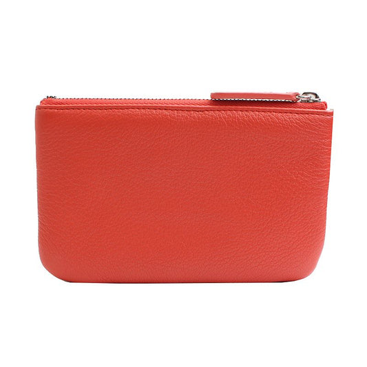 CHANEL コーラルレッドレザーポーチ 28番 46619760