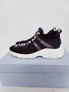 PRADA Echtes schwarzes Logo-Strick-Sneaker 35 46632687 [P]