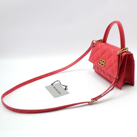 BALENCIAGA 580640 レッド キルティング シャープ XS クロスバッグ 46700984
