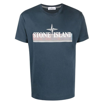 STONE ISLAND T-Shirt Trikromia mit Logo in Blau 76152NS92 V0024 46780546