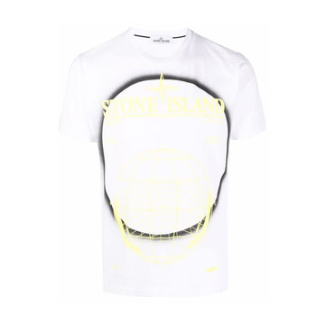 Stone Island Stone 22SS Logo Eclipse Spray Printing T-Shirt White 76152NS96 V0001 46780611