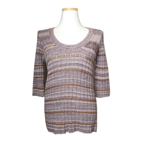 VANESSA BRUNO Linen-Mischung Ash-Violet Strick-Oberteil 66 46836666