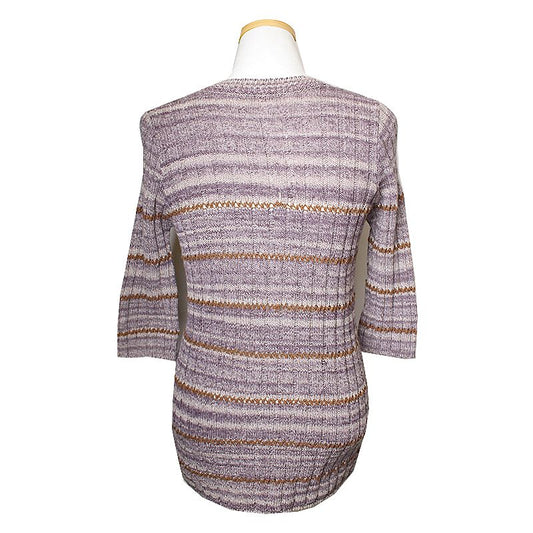 VANESSA BRUNO Linen-Mischung Ash-Violet Strick-Oberteil 66 46836666