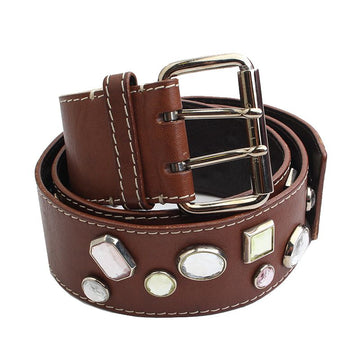 CELINE Kristallbrauner Leder Gürtel 46836898