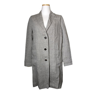 VANESSA BRUNO Herringbone Leinen Langjacke 66, 66,5 46891253
