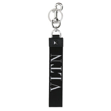 Valentino 22FW VLTN Logo Jacquard Keyring Black 1Y2P0P99 RUH 0NI 46894871