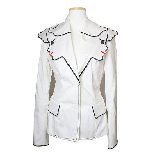 CASTELBAJAC Ivory Jacke 44 46897226