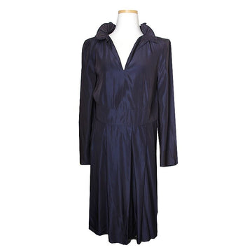 MARNI ネイビーシルク混合ワンピース 55 47109135