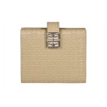 GIVENCHY 4G Metalllogo Kleine Geldbörse Beige 22FW 292 47164002