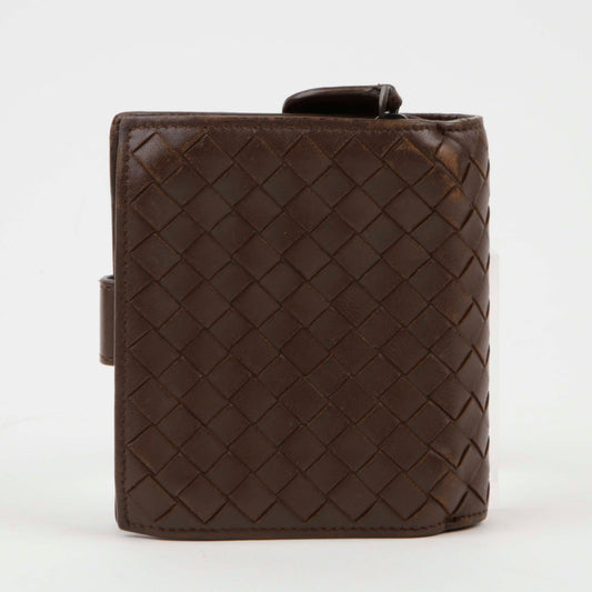 Bottega Veneta Brown Leather Intrecciato Bifold Wallet 195432 46827649