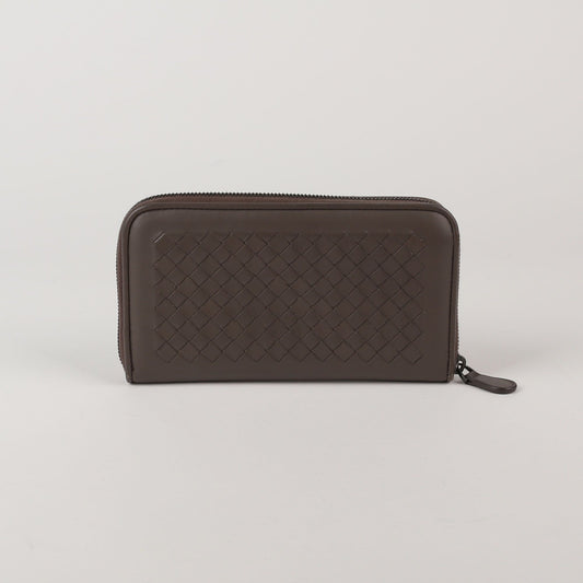 Bottega Veneta Dark Brown Intrecciato Long Wallet 46895211