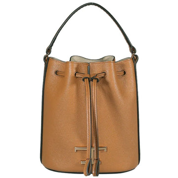 TODS Zeitloses Logo Bucket Bag Camel Q8E S410 47353869