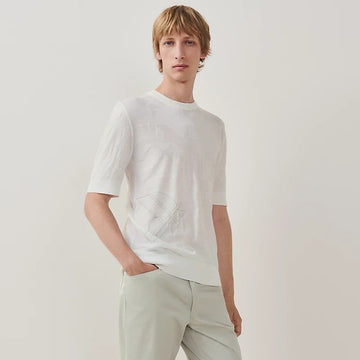 HERMES Chevaux en Symetrie Herren T-Shirt H357280HA3HLA 47365218