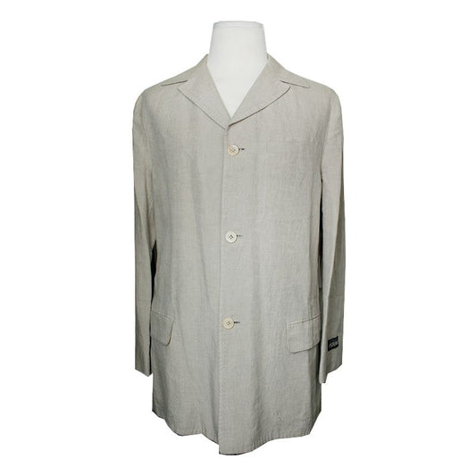 GF FERRE' Gian Franco Péré Oatmeal Leinen Herrenjacke 100 47367146