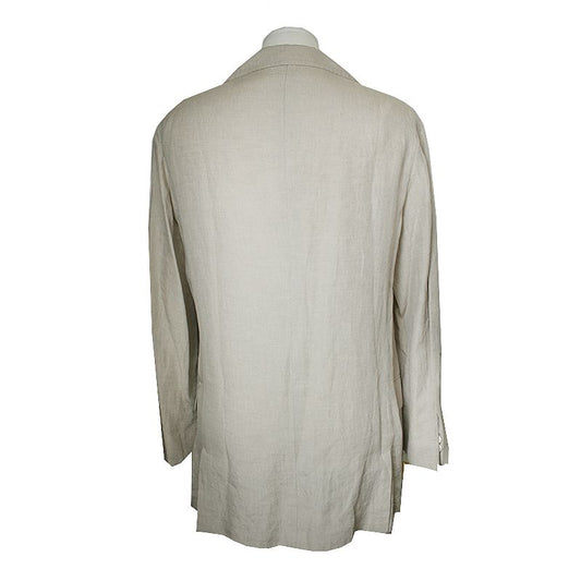 GF FERRE' Gian Franco Péré Oatmeal Leinen Herrenjacke 100 47367146