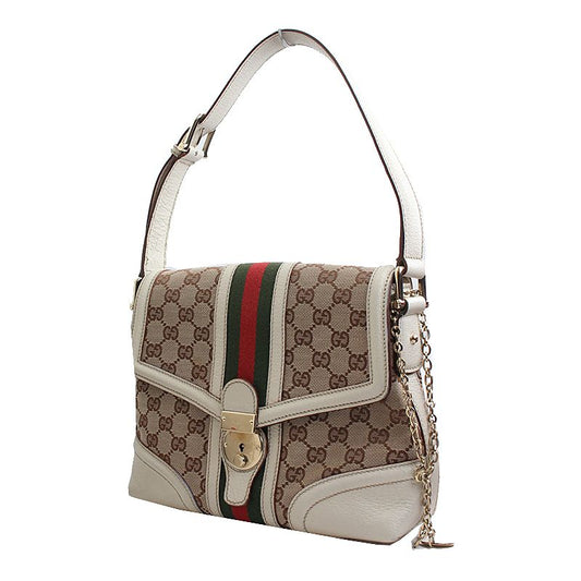 GUCCI 三線限定版GGキャンバスショルダーバッグ(145999) 47508763