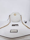 GUCCI GG Marmont Weiß Runde Mini Schultertasche 47519075 [P]