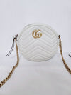 GUCCI GG Marmont Weiß Runde Mini Schultertasche 47519075 [P]