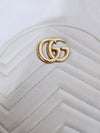 GUCCI GG Marmont Weiß Runde Mini Schultertasche 47519075 [P]