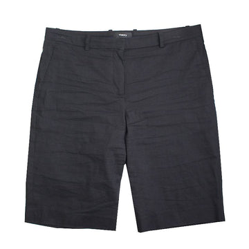 THEORY Schwarze Leinen Bermuda-Shorts 77 47637501