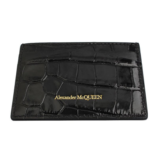 ALEXANDER MCQUEEN Schwarze Wani-Muster Kartenetui 47702827