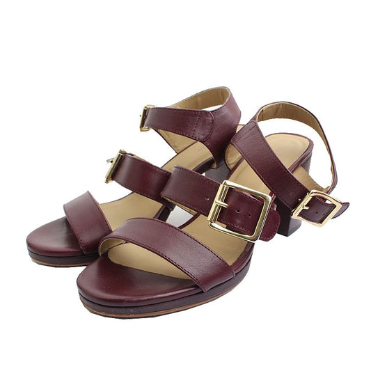 APC Burgundy Strap Sandals 36 48108897
