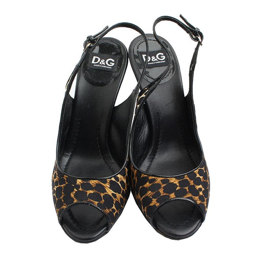 DOLCE & GABBANA Leopard Slingback Schuhe 230 48109064