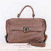 SALVATORE FERRAGAMO カーフスキン ブラウン ミディアム ソフィアバッグ 48115408 [P]
