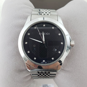GUCCI 12-Punkte Diamant Herren Armbanduhr YA126405 154744435
