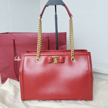 SALVATORE FERRAGAMO G508 Melike Ketten Schultertasche 154764583