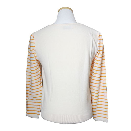 SONIA RYKIEL Sonia by Orange Streifen Strickoberteil 44 48196960