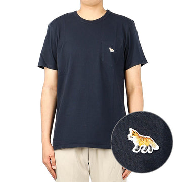Maison Kitsune (GM00116KJ0008 NAVY) Men's Profile Fox Short Sleeve T-Shirt 48271992