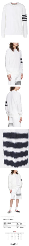 THOM BROWNE 22FW クロスバンド ステッチ ワッフル スウェットシャツ 07897 100 48463497 [P]