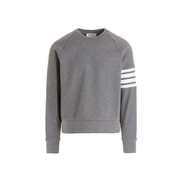 THOM BROWNE 23SS Diagonal Waffel Strick Sweatshirt Grau 06452 035 48463508