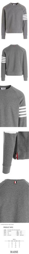 THOM BROWNE 23SS Diagonal Waffel Strick Sweatshirt Grau 06452 035 48463508 [P]