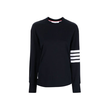 THOM BROWNE Oversized Langarm-T-Shirt mit diagonaler Manschette 22FW 415 48463553