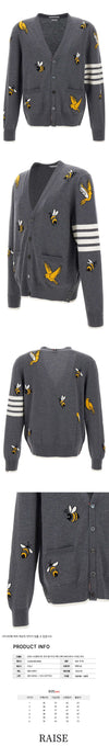 Thom Browne Diagonal Armband Bird/Viscose Wool Cardigan MKC451A Y1002 035 48463384 [P]