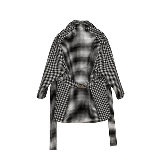Balenciaga Houndstooth Check Wool Cashmere Coat 32 48512347