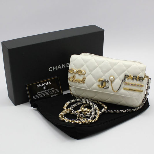 CHANEL AP2509 パールストラス シグネチャーフラップフォンホルダー チェーンクロスバッグ 48751660