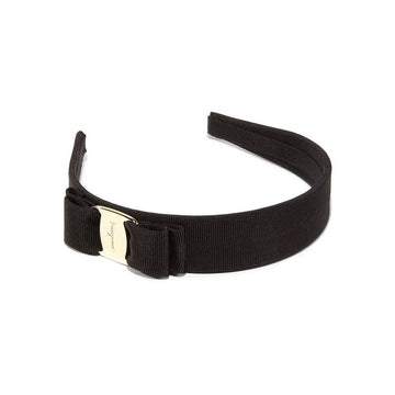 SALVATORE FERRAGAMO Haarband mit goldfarbenem Bogen Schwarz 34-4311 0572738 48798941