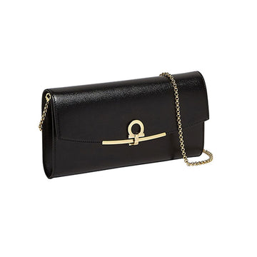 SALVATORE FERRAGAMO Gancini Flap Chain Clutch/Shoulder Bag 21-2965 0758670 48799005