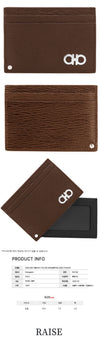 Salvatore Ferragamo Silver Double Gancini Card Case 66-A061 0753610 48799050 [P]