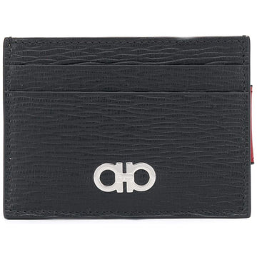 Salvatore Ferragamo 23SS Silver Double Gancini Two-Tone Card Holder 66-A387 0704957 48799059