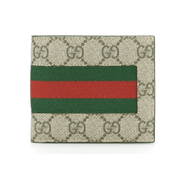 Gucci 23SS GG Supreme Web Bi-Fold Wallet Beige 408827 KHN4N 9791 49071933