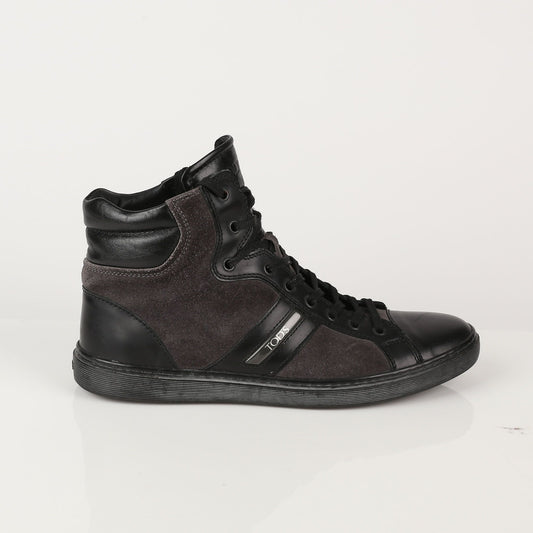 TODS 7.5サイズ ブラック スウェード レザー アンクル ブーツ 48996321