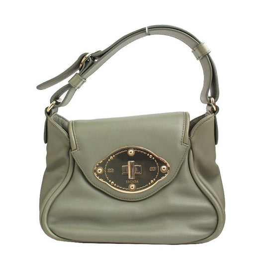 ESCADA Mini-Leder-Tote in Olivgrün 49264817