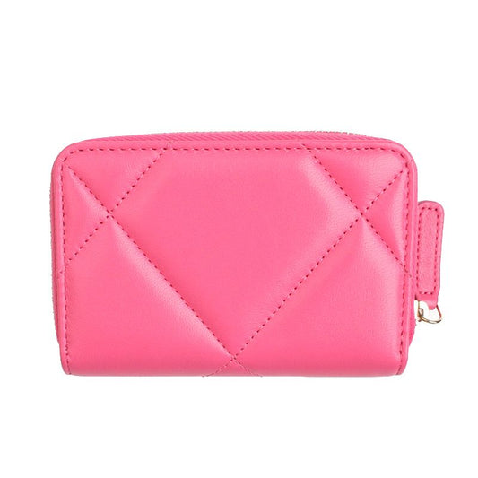 CHANEL 19 Pink Zip Card Holder 12345 49387640