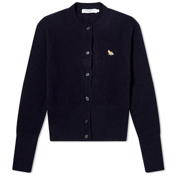 MAISON KITSUNE Wool Cardigan mit Fox-Logo Navy 23SS P480 49391858