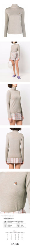 MAISON KITSUNE フォックスヘッドロゴタートルネックニット H250 49391879 [P]